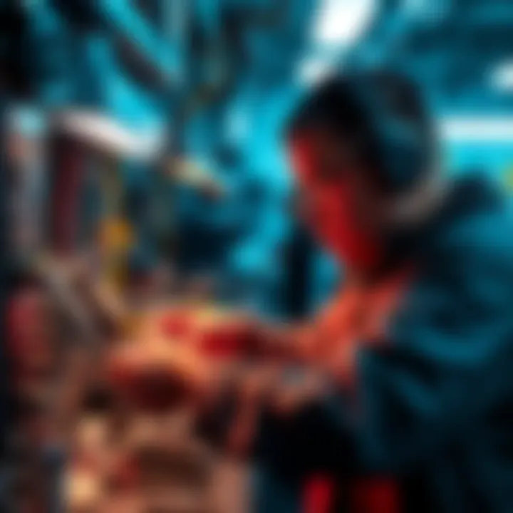 Z15 Device Repair Service Technician working on a Z15 device repair at a service center