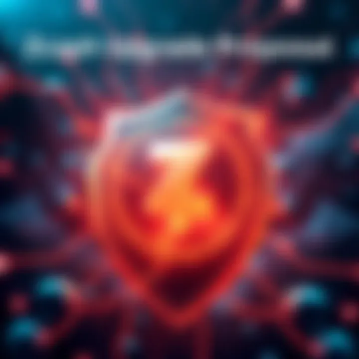 Illustration showing a digital representation of Zcash with a shield, symbolizing privacy and security in the upgrade process.