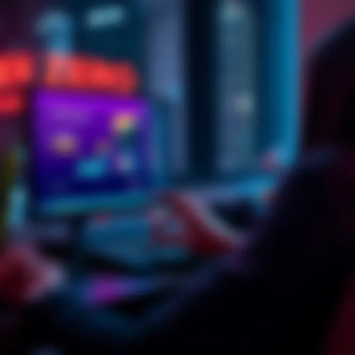 A person using a computer to access a web platform for zero-interest credit with cryptocurrency collateral