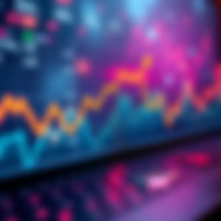 A graph showing fluctuations in ZODL's value with arrows indicating potential rise or fall, symbolizing uncertainty in investment.